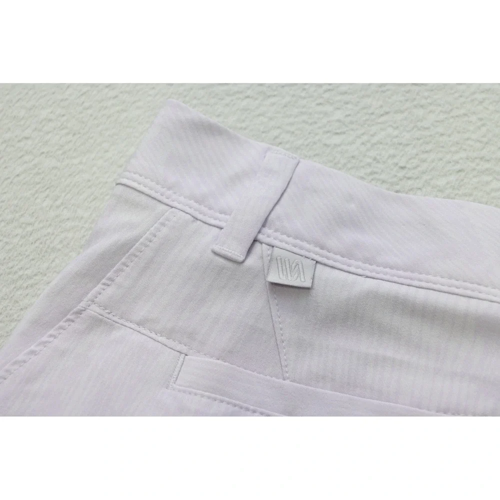 VRST Golf Shorts Mens 38 Lavender Wave Striped Performance Stretch‎ Excellent